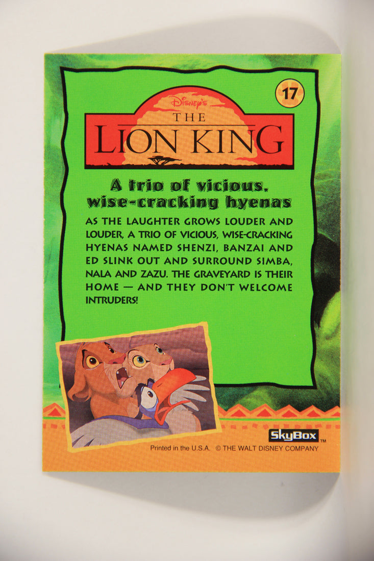 The Lion King 1994 Trading Card #17 A Trio Of Vicious Wise-Cracking Hyenas ENG L011722