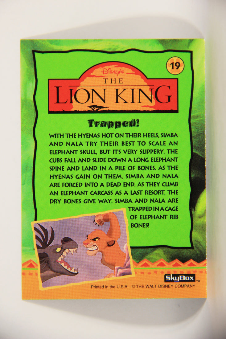 The Lion King 1994 Trading Card #19 Trapped ENG L011724