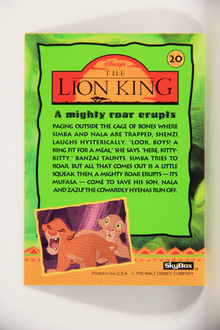 The Lion King 1994 Trading Card #20 A Mighty Roar Erupts ENG L011725