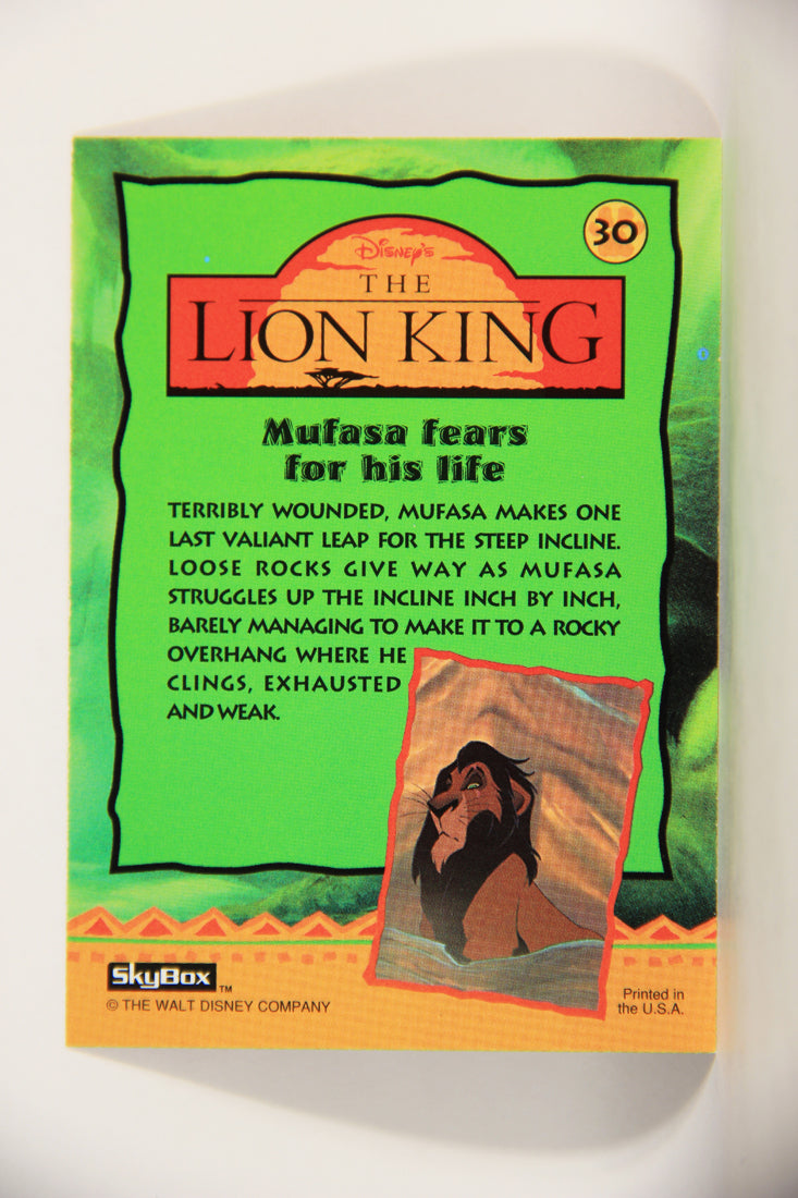 The Lion King 1994 Trading Card #30 Mufasa Fears For His Life ENG L011735