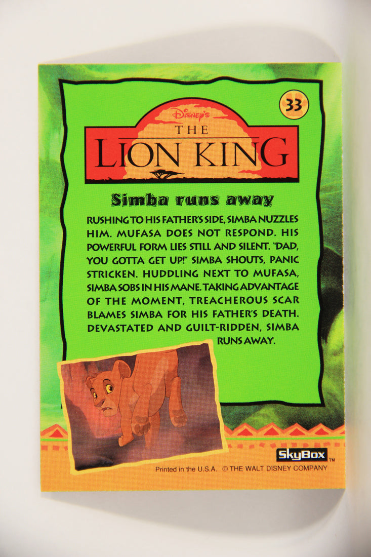 The Lion King 1994 Trading Card #33 Simba Runs Away ENG L011738