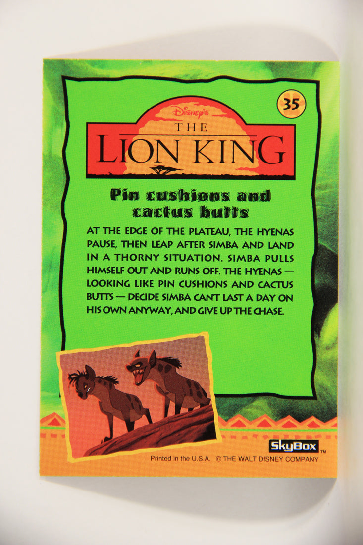 The Lion King 1994 Trading Card #35 Pin Cushions And Cactus Butts ENG L011740