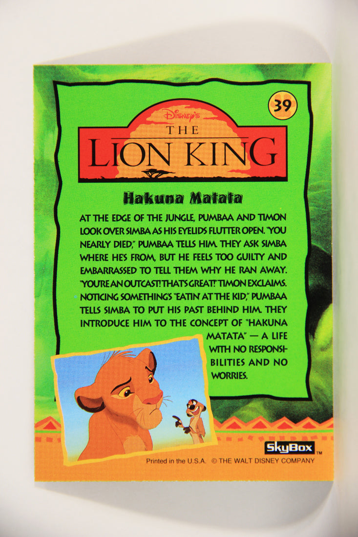 The Lion King 1994 Trading Card #39 Hakuna Matata ENG L011744