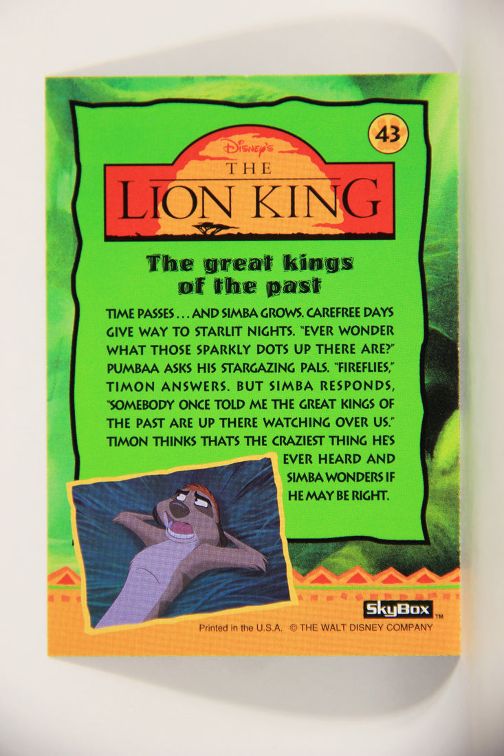 The Lion King 1994 Trading Card #43 The Great Kings Of The Past ENG L011748