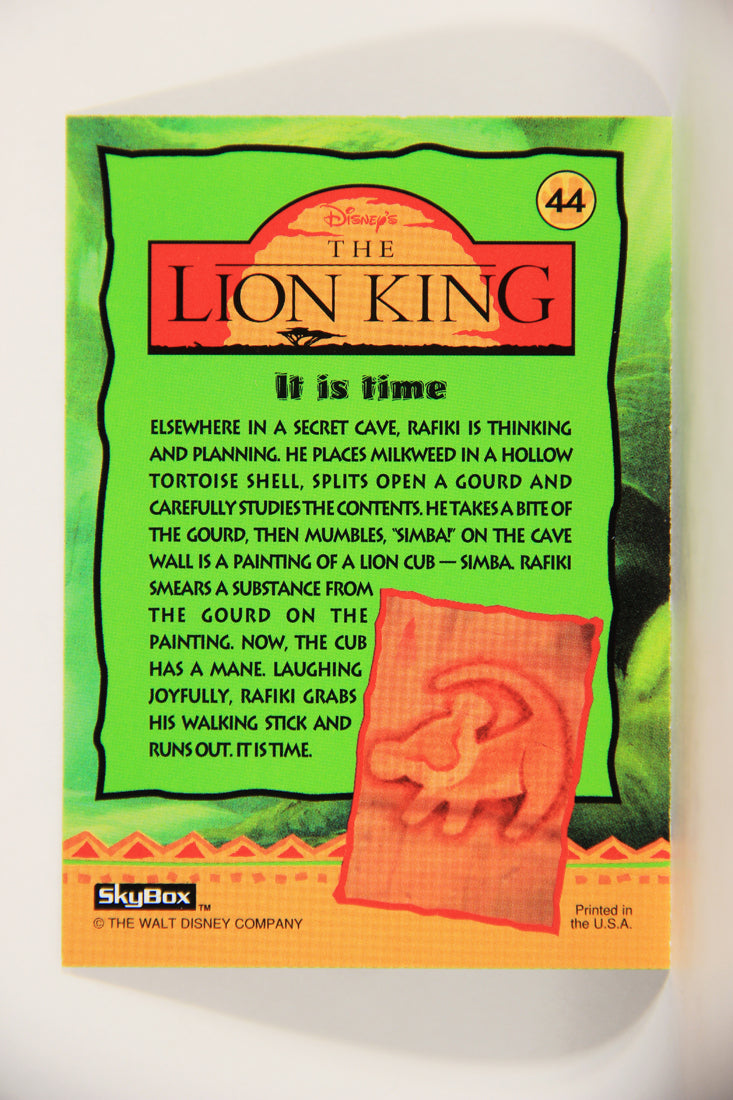 The Lion King 1994 Trading Card #44 It Is time ENG L011749