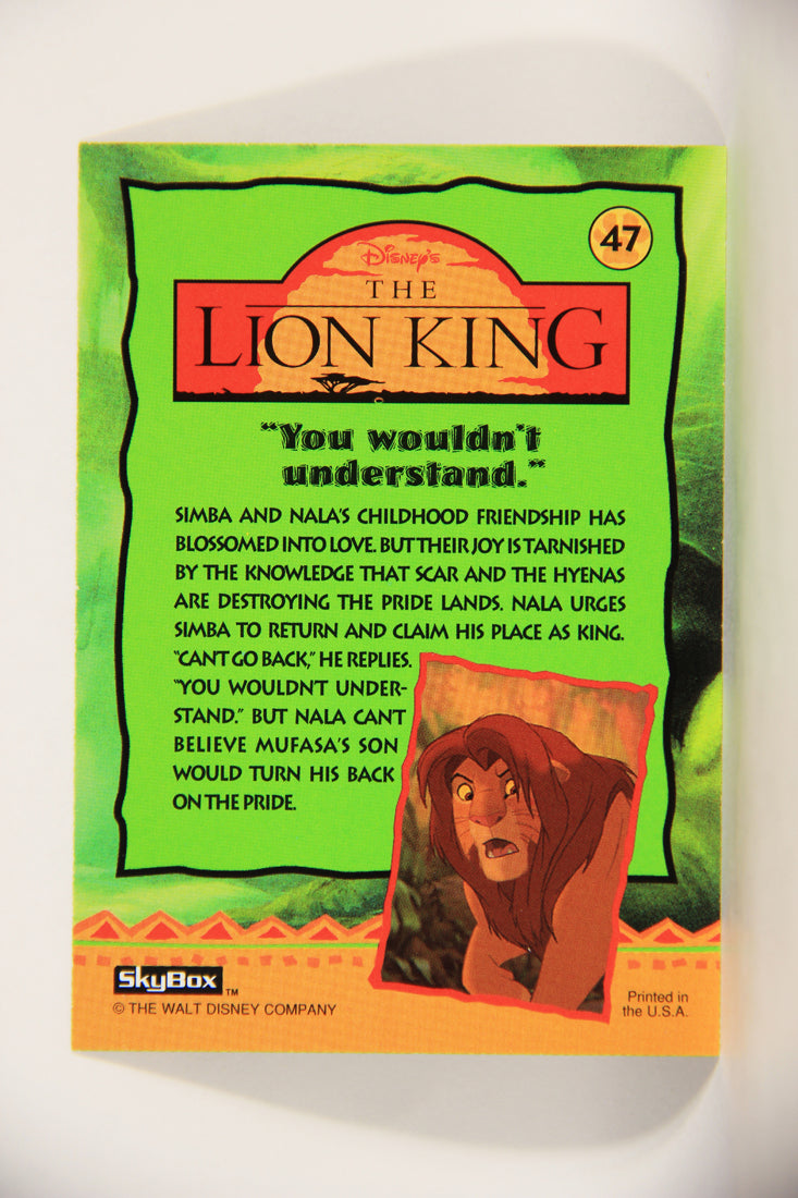 The Lion King 1994 Trading Card #47 You Wouldn't Understand ENG L011752