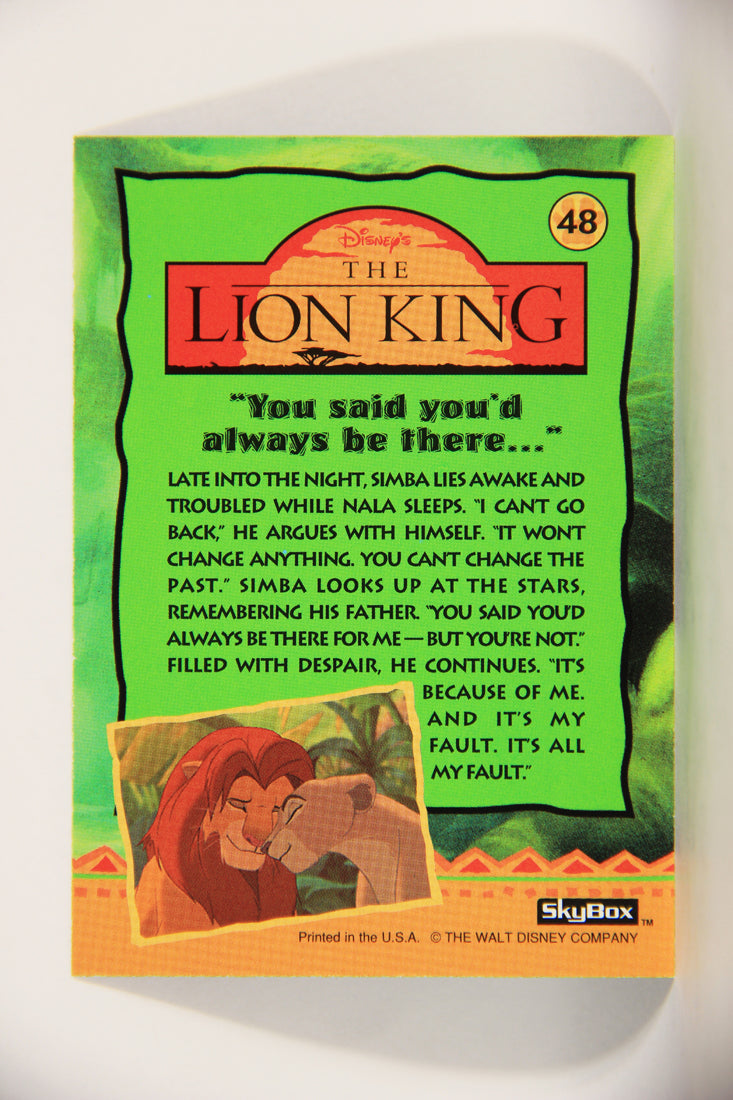 The Lion King 1994 Trading Card #48 You Said You'd Always Be There ENG L011753