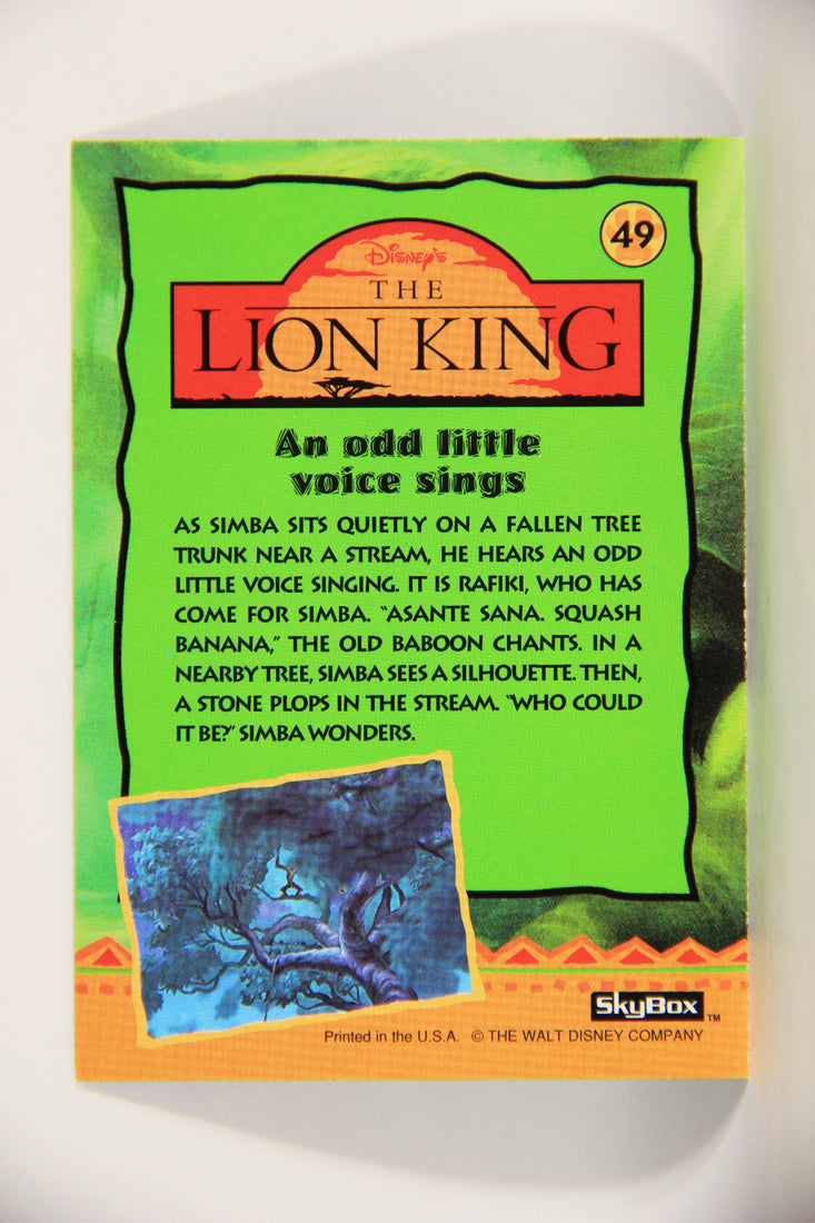 The Lion King 1994 Trading Card #49 An Odd Little Voice Sings ENG L011754