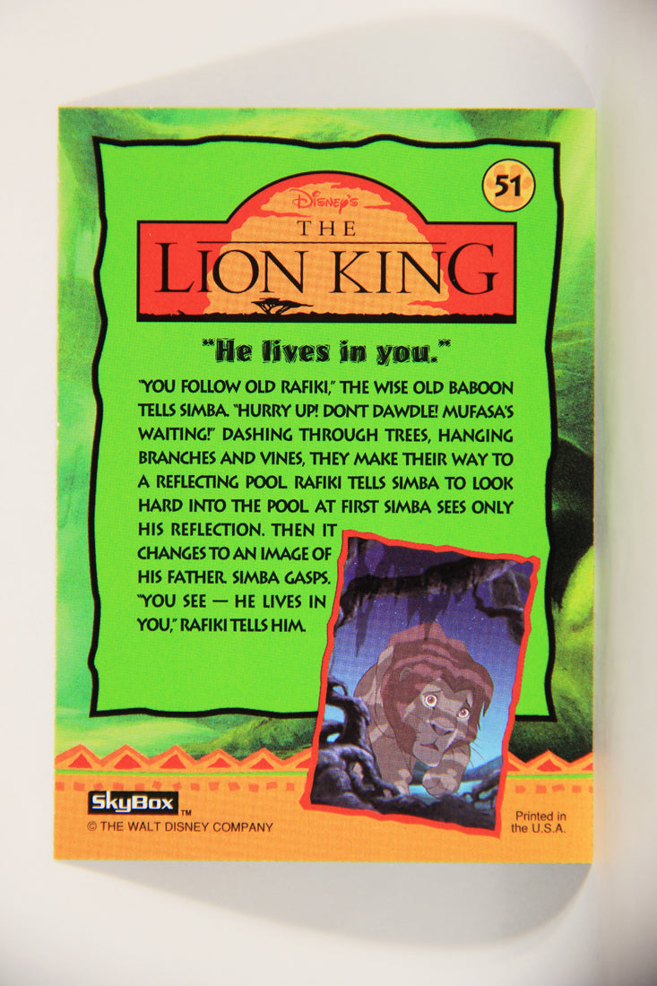 The Lion King 1994 Trading Card #51 He Lives In You ENG L011756