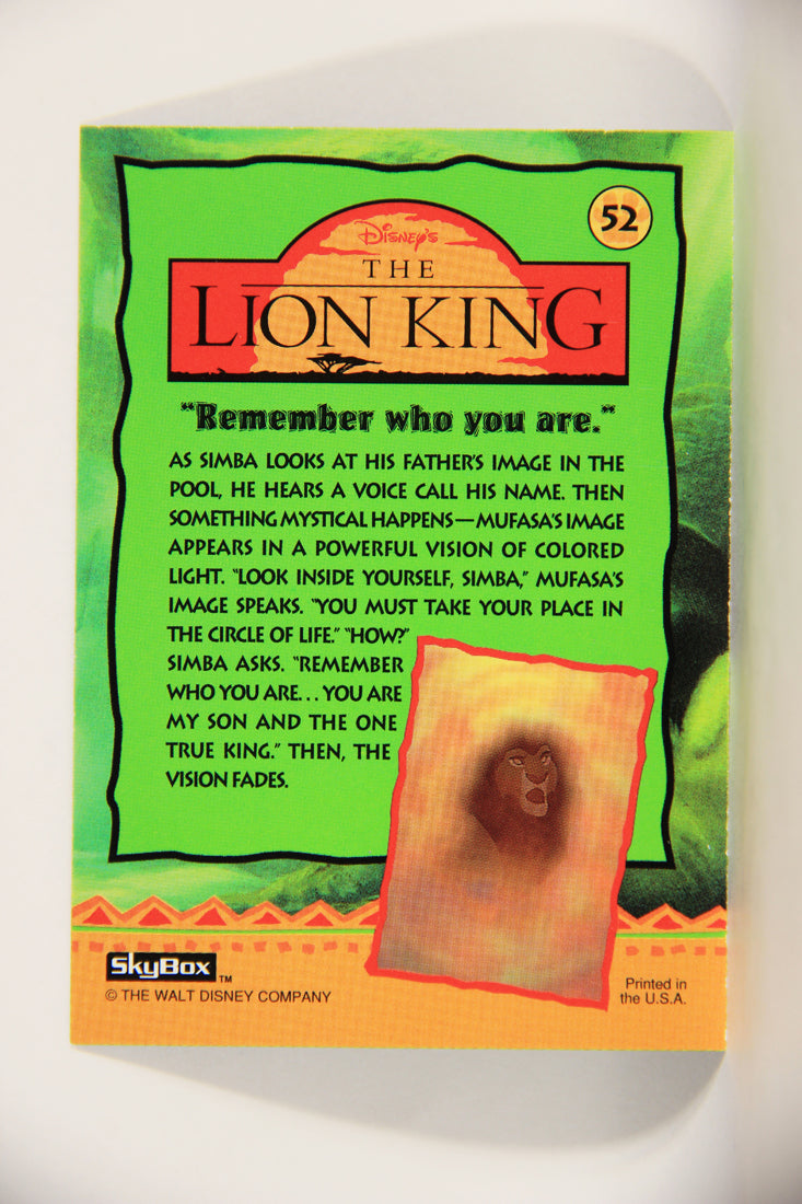 The Lion King 1994 Trading Card #52 Remember Who You Are ENG L011757