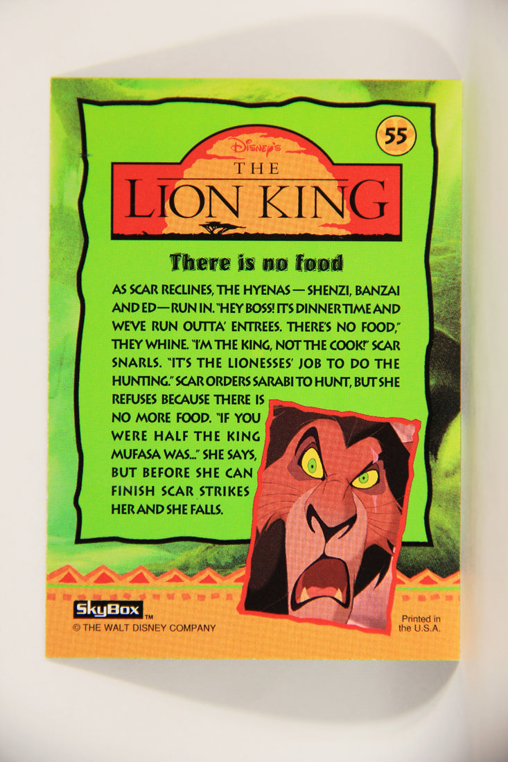 The Lion King 1994 Trading Card #55 There Is No Food ENG L011760