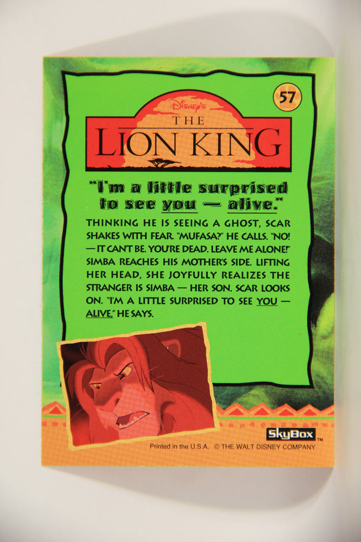 The Lion King 1994 Trading Card #57 I'm A Little Surprised To See You Alive ENG L011762