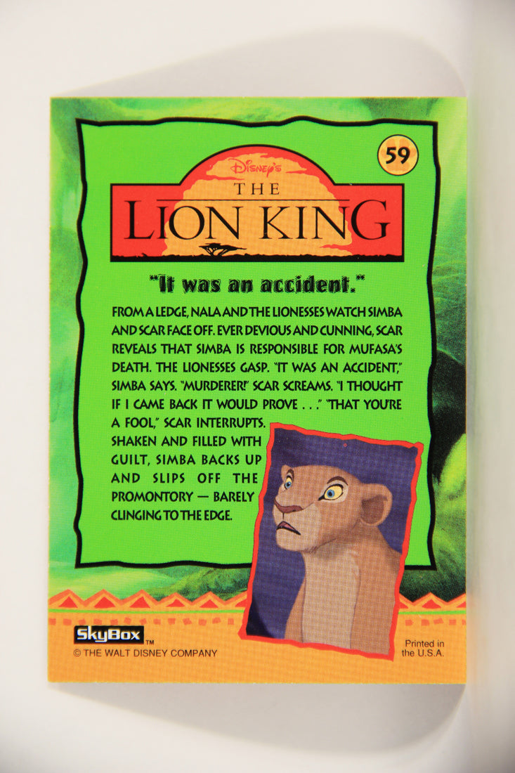 The Lion King 1994 Trading Card #59 It Was An Accident ENG L011764