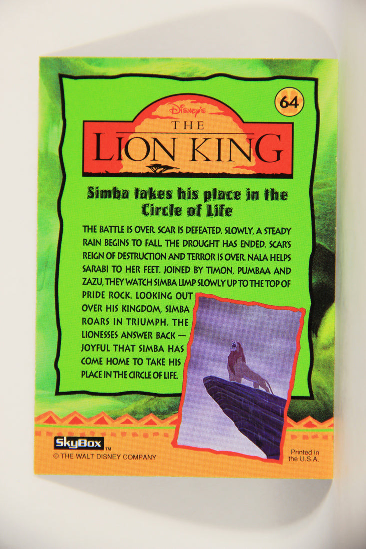 The Lion King 1994 Trading Card #64 Simba Takes His Place In The Circle Of Life ENG L011769