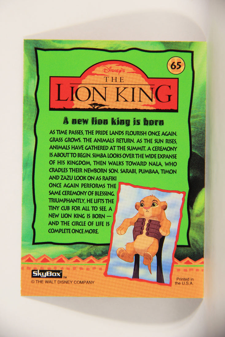 The Lion King 1994 Trading Card #65 A New Lion King Is Born ENG L011770