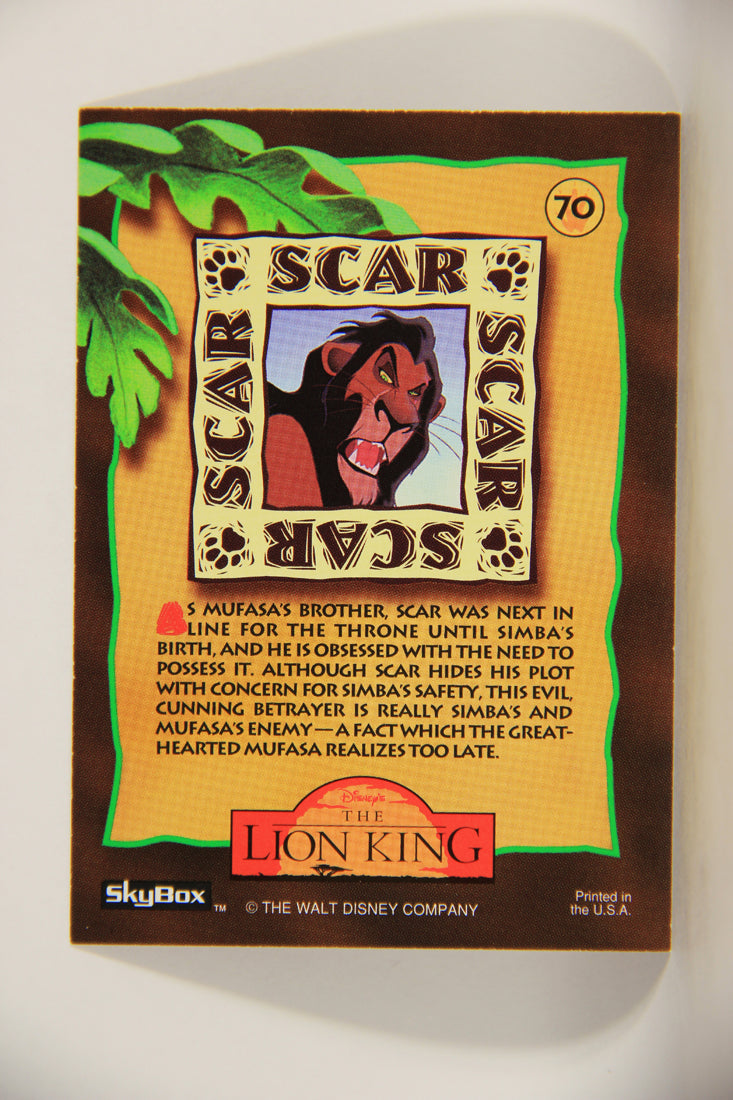 The Lion King 1994 Trading Card #70 Scar ENG L011775