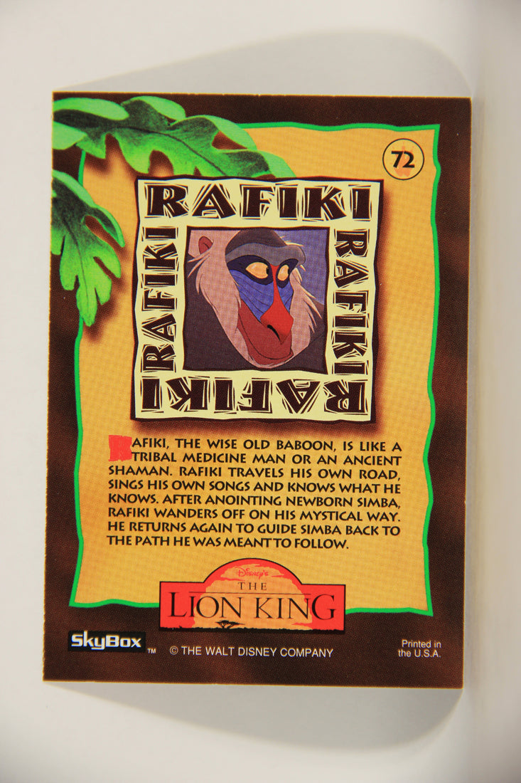 The Lion King 1994 Trading Card #72 Rafiki ENG L011777