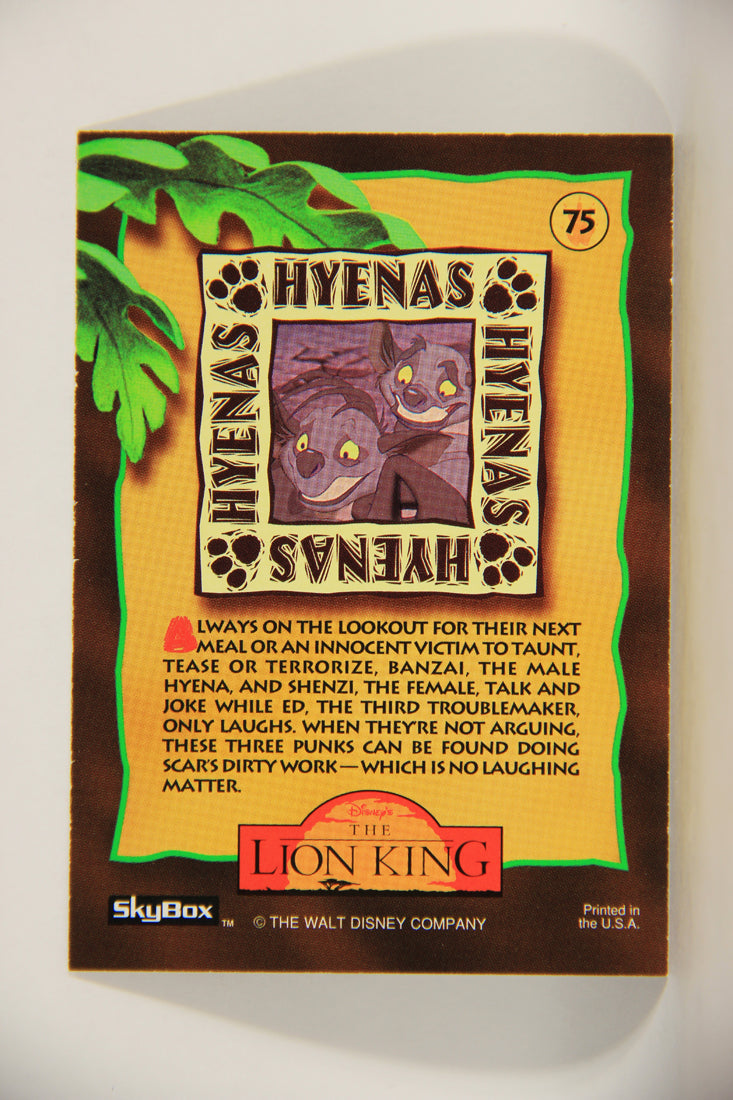 The Lion King 1994 Trading Card #75 Hyenas ENG L011780