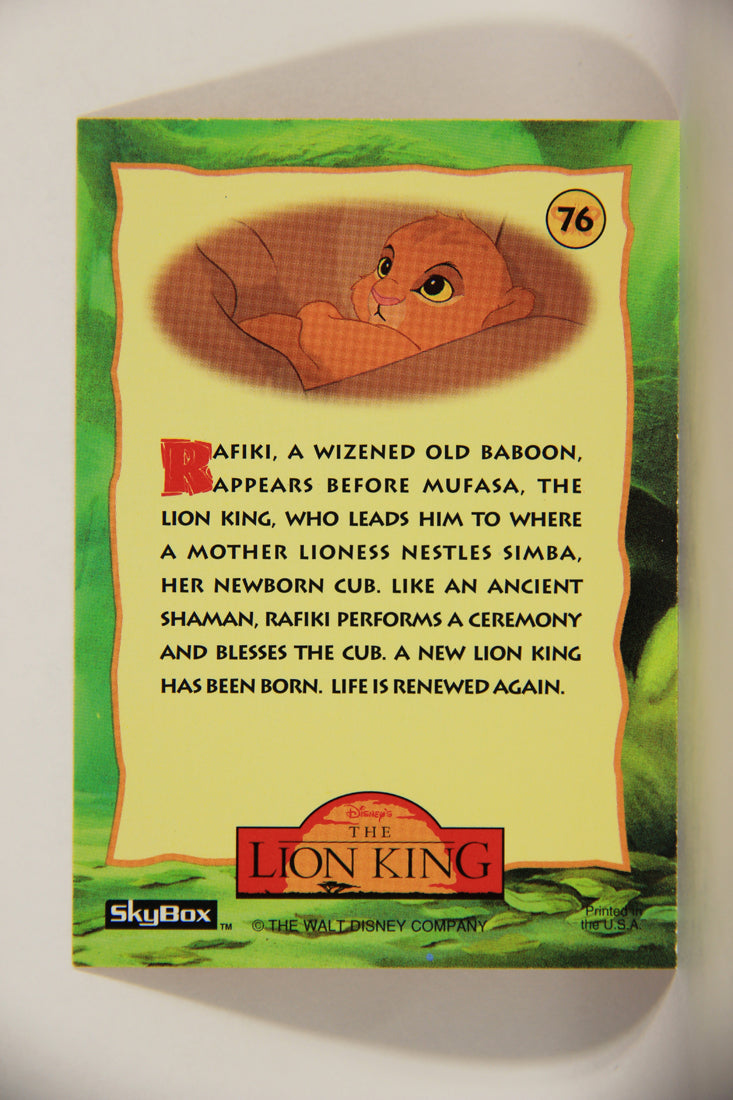 The Lion King 1994 Trading Card #76 Birth ENG L011781