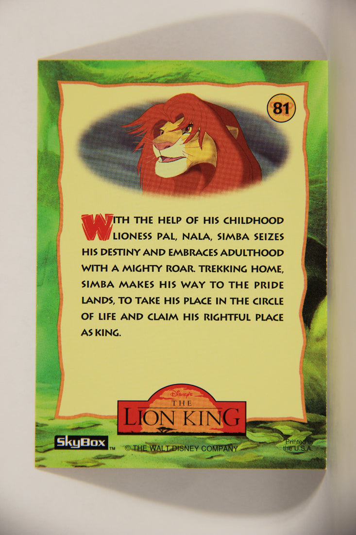 The Lion King 1994 Trading Card #81 Adulthood ENG L011786