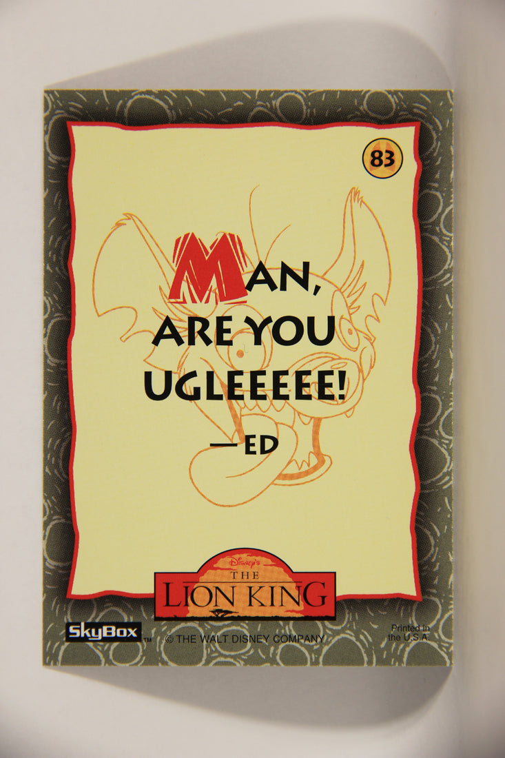 The Lion King 1994 Trading Card #83 Man Are You Ugleeeee ENG L011788