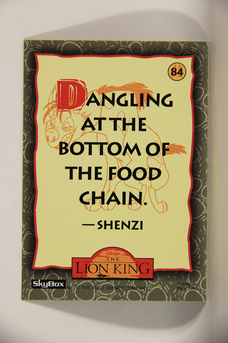 The Lion King 1994 Trading Card #84 Dangling At The Bottom Of The Food Chain ENG L011789