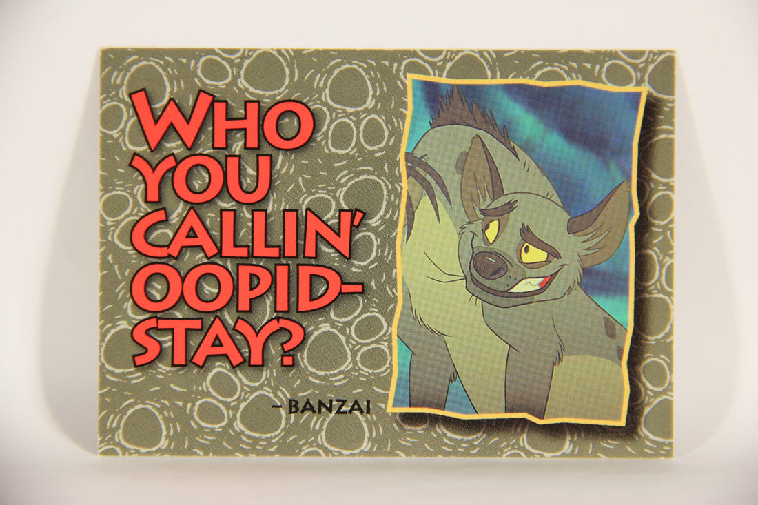 The Lion King 1994 Trading Card #85 Who You Callin' Oopid-Stay ENG L011790