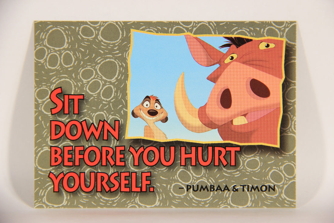 The Lion King 1994 Trading Card #86 Sit Down Before You Hurt Yourself ENG L011791