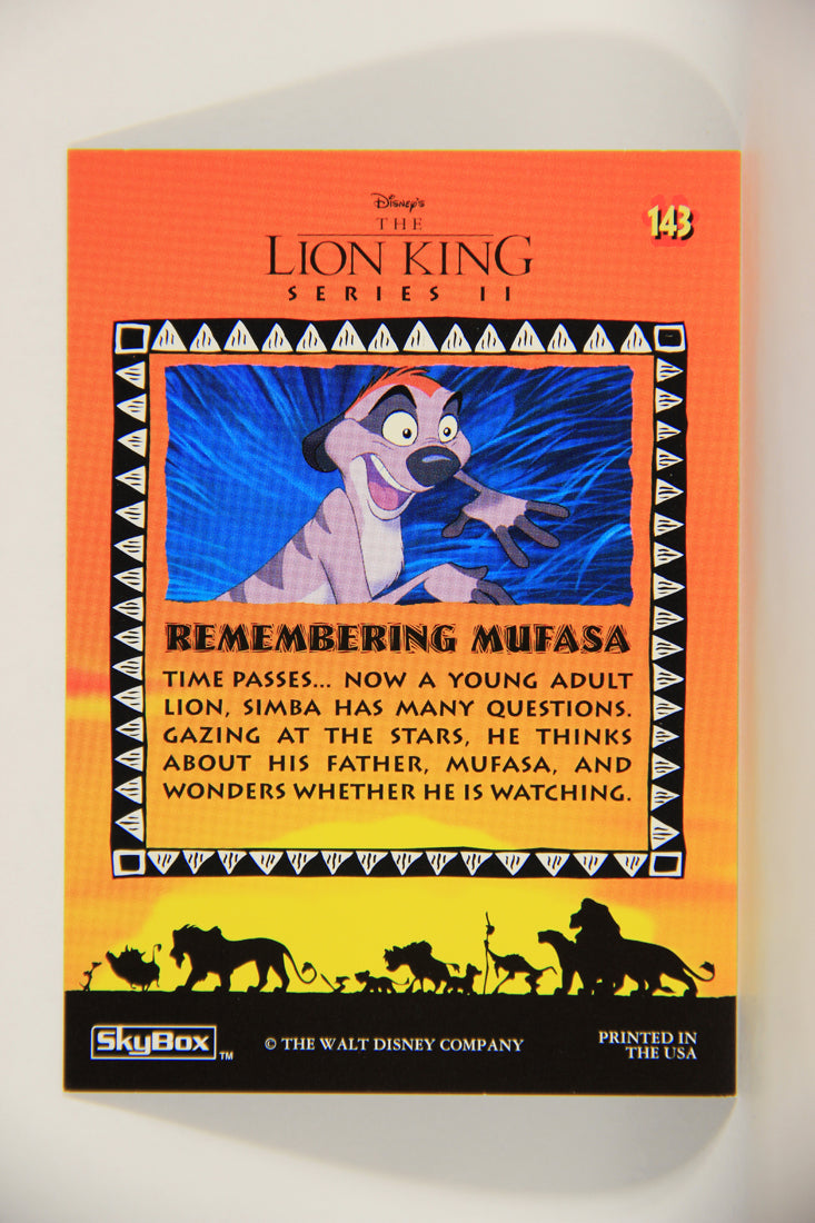 The Lion King 1994 Trading Card #143 Remembering Mufasa ENG L011837