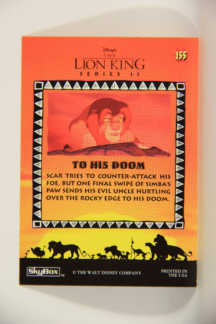 The Lion King 1994 Trading Card #155 To His Doom ENG L011849