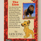 The Lion King 1994 Trading Card #157 The Lion ENG L011851