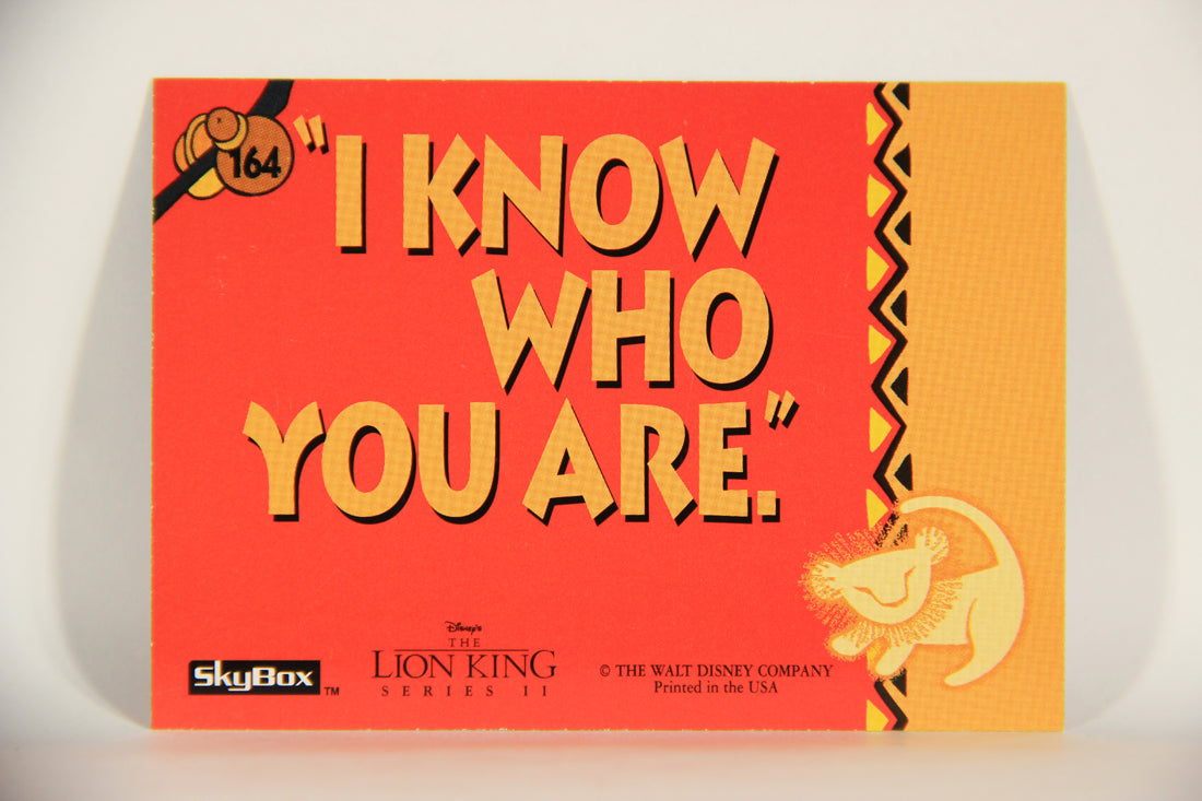 The Lion King 1994 Trading Card #164 I Know Who You Are ENG L011858