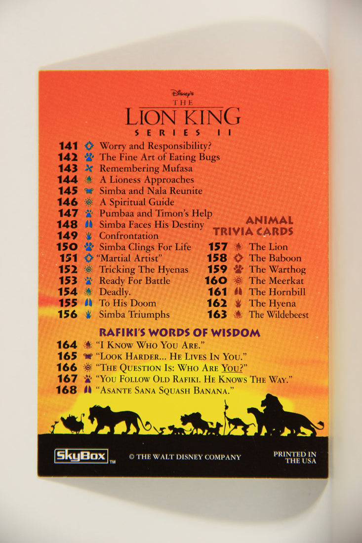 The Lion King 1994 Trading Card #170 Checklist B ENG L011864