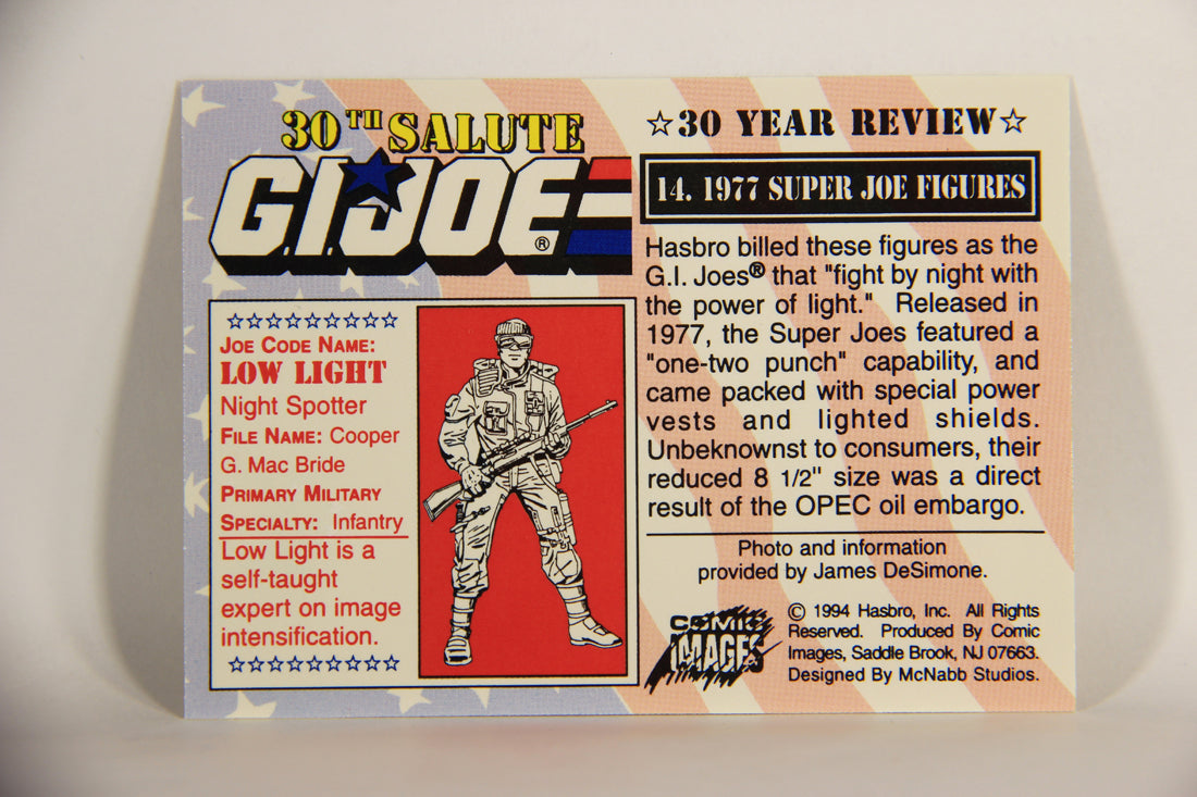 GI Joe 30th Salute 1994 Trading Card NO TOY #14 - 1977 Super Joe Figures ENG L012078