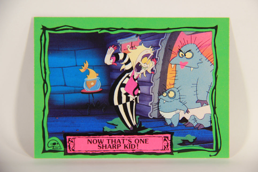 Beetlejuice 1990 Trading Card #15 Now That's One Sharp Kid ENG L012122