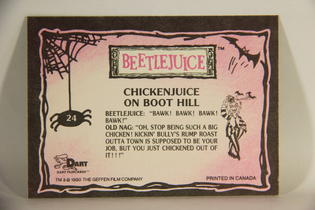 Beetlejuice 1990 Trading Card #24 Chickenjuice On Boot Hill ENG L012131