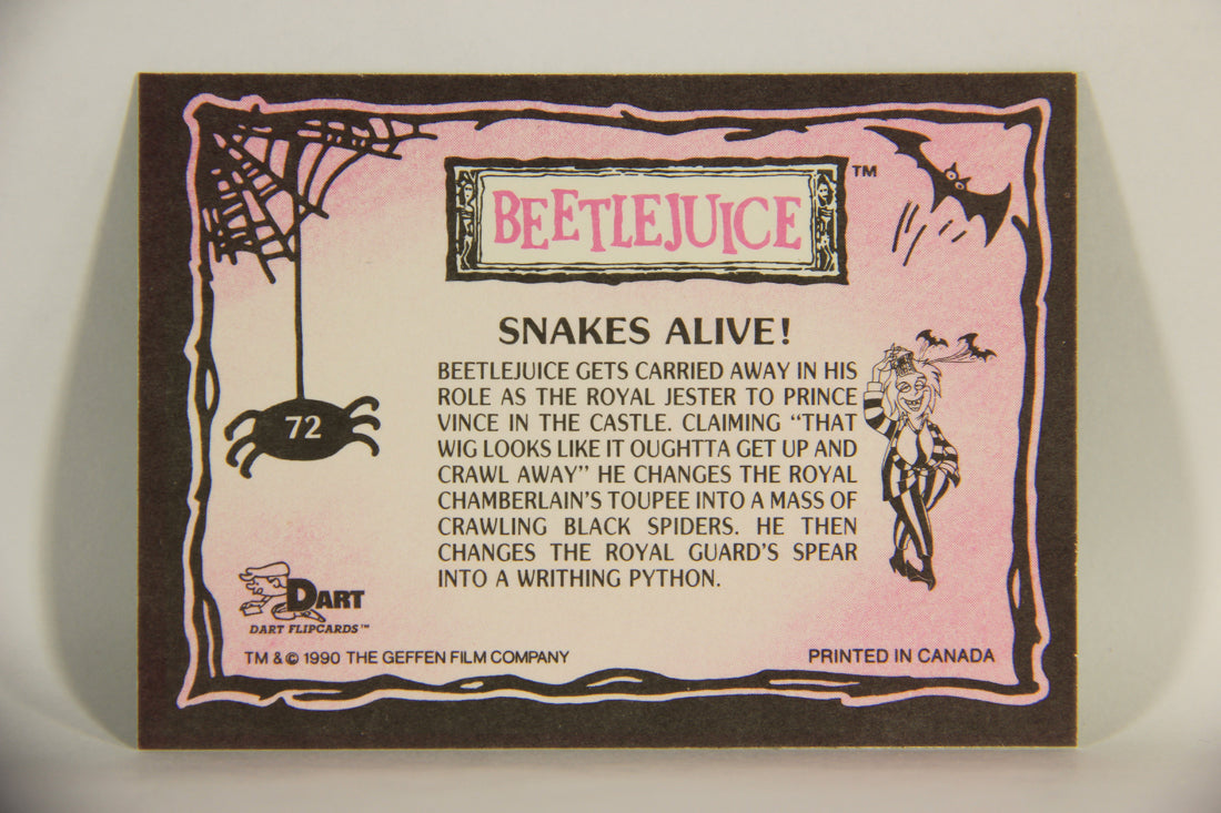 Beetlejuice 1990 Trading Card #72 Snakes Alive ENG L012179