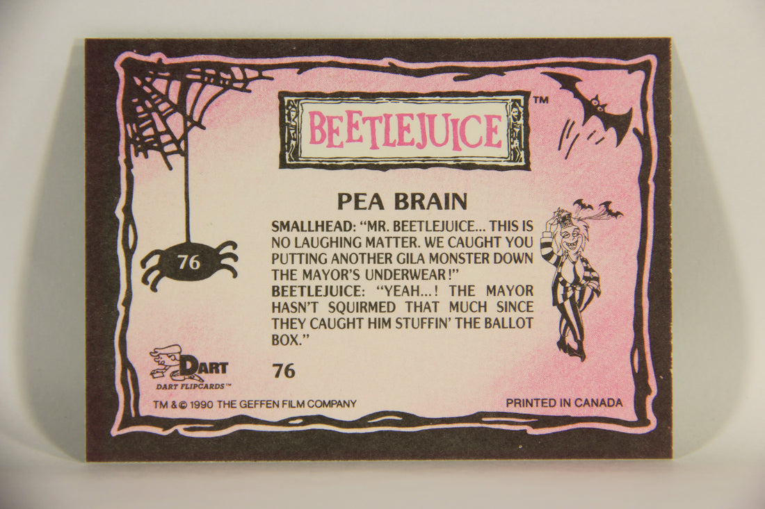 Beetlejuice 1990 Trading Card #76 Pea Brain ENG L012183