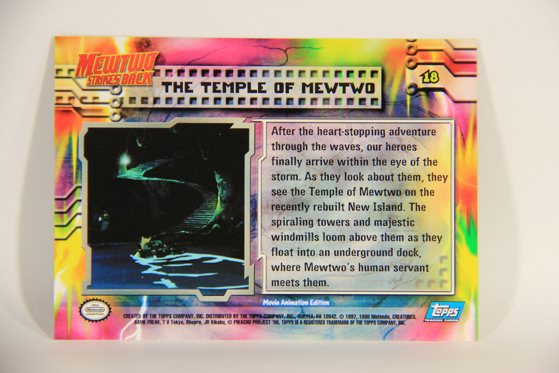Pokémon Card First Movie #18 The Temple Of Mewtwo Blue Logo 1st Print ENG L012449