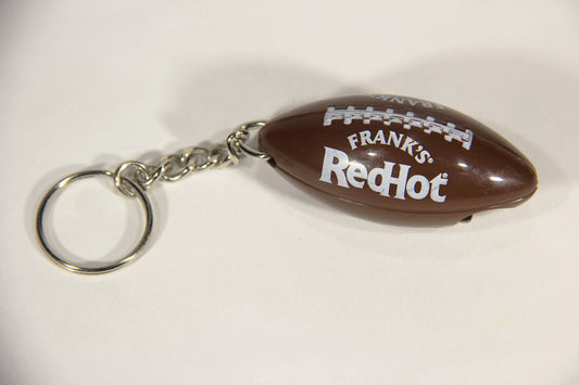 Frank's RedHot Sauce Football Shaped Bottle Opener Keychain Promo Advertising L012467