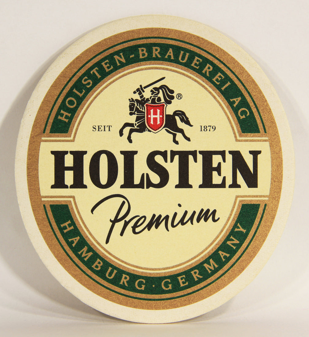 Holsten premium Beer Coaster Germany Hamburg GER Knight Logo L012475