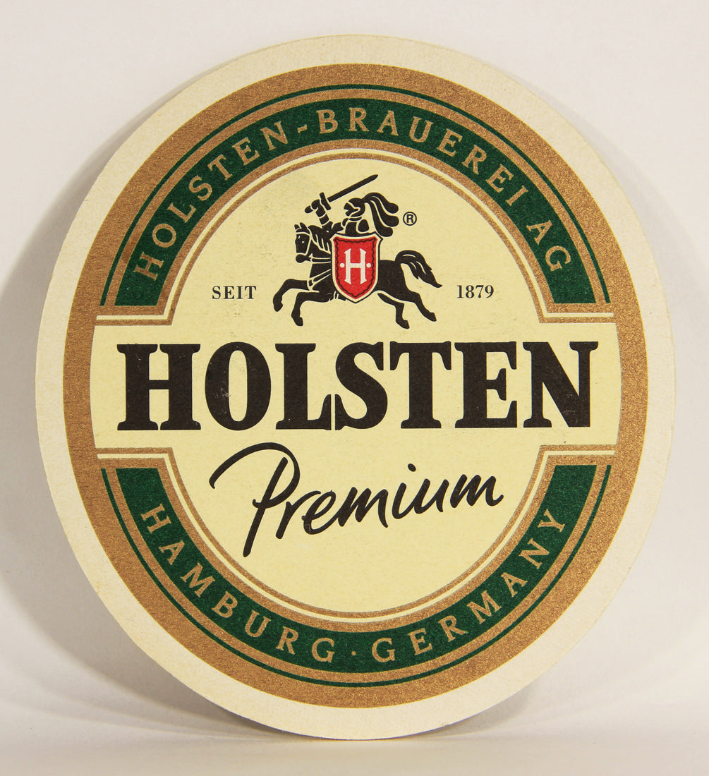 Holsten premium Beer Coaster Germany Hamburg GER Knight Logo L012475