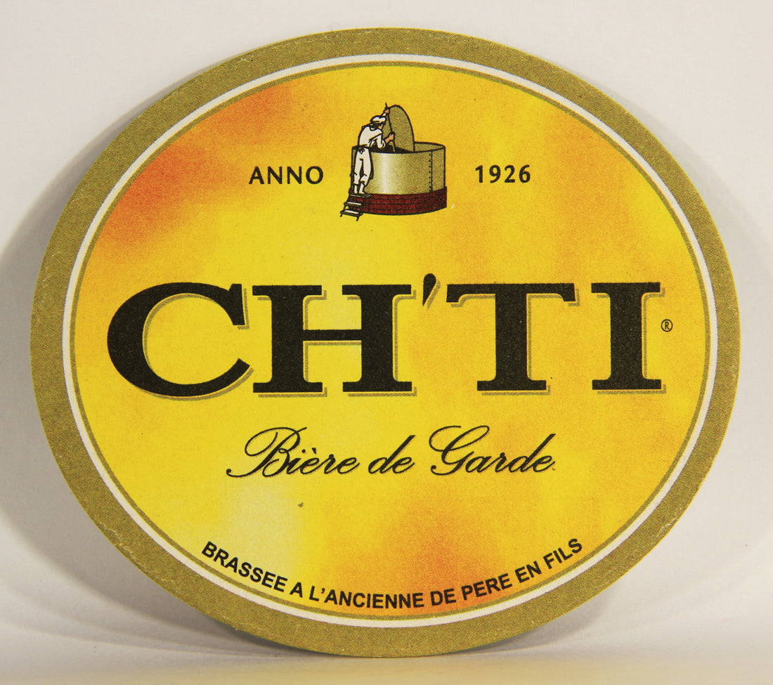 Ch'ti Beer Coaster Brasserie Castelain Bière De Garde France FR L012479