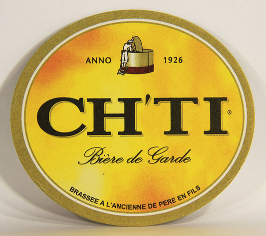 Ch'ti Beer Coaster Brasserie Castelain Bière De Garde France FR L012479