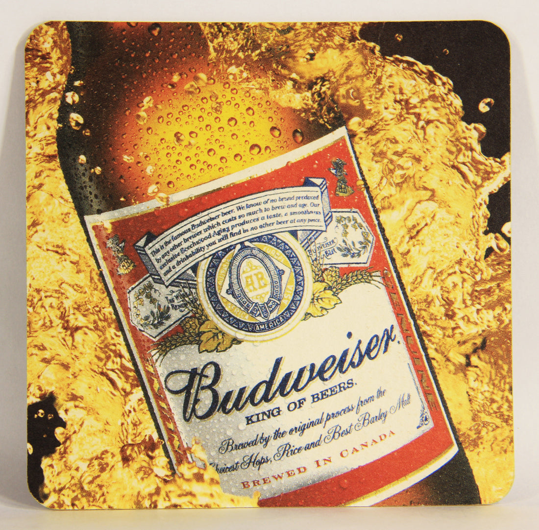 Budweiser Beer Coaster King Of Beers Anheuser-Busch USA ENG L012486