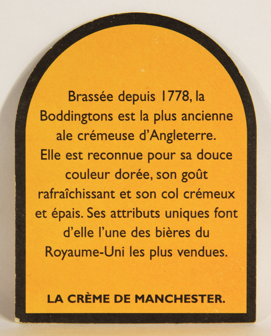 Boddingtons Pub Ale Beer Coaster England Manchester FR L012488