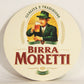 Birra Moretti Beer Coaster Italy ITA Baffo Sipping A Fresh Pint Logo L012490