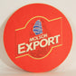 Molson Export Beer Coaster Canada Montreal Quebec Galleon Ship Logo L012495