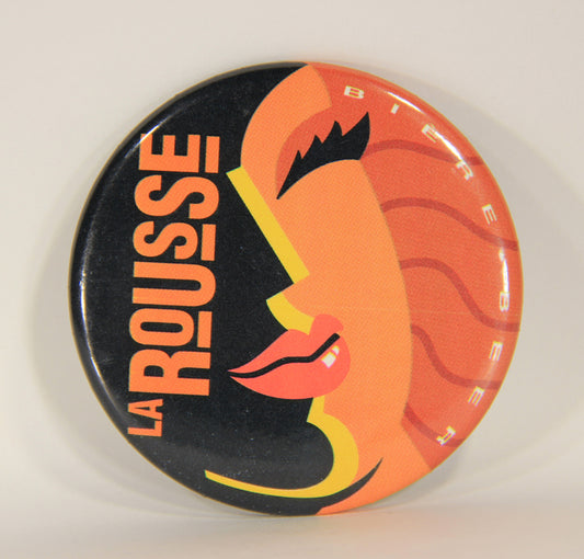 Molson Beer - La Rousse 1993 Pinback Button Discontinued Beer Canada Quebec L012591