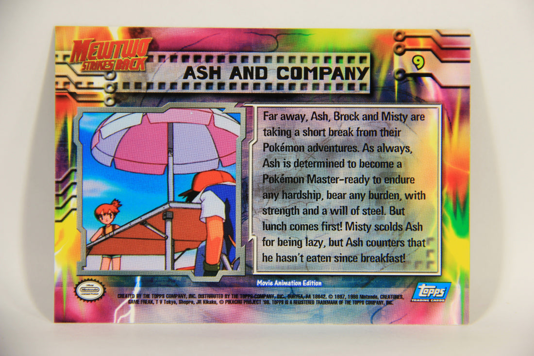 Pokémon Card First Movie #9 Ash And Company Blue Logo 1st Print ENG L012676